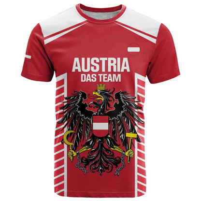 Custom Austria Football T-Shirt Come On Das Team Graphic Tee
