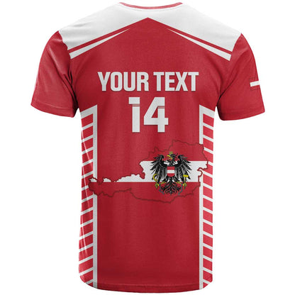 Custom Austria Football T-Shirt Come On Das Team Graphic Tee