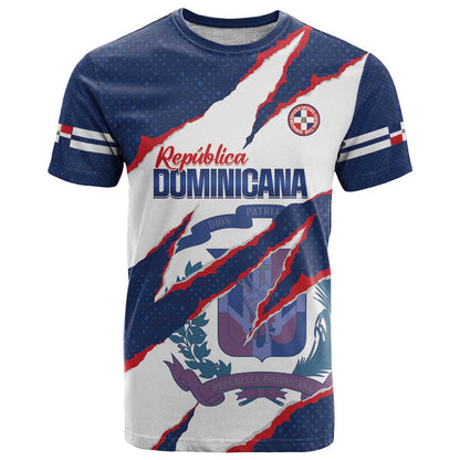 Custom Dominican Republic Football T-Shirt Los Quisqueyanos Crack Style Graphic Tee