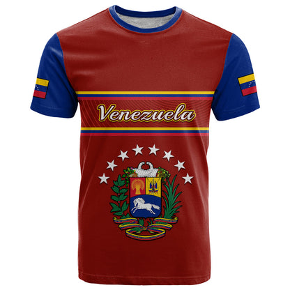 Personalised Venezuela T-Shirt Coat Of Arms Style Graphic Tee
