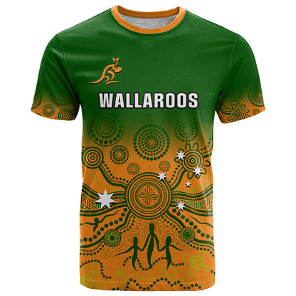 Personalised Australia Rugby T-Shirt Go Wallaroos Pacific Indigenous Version Graphic Tee