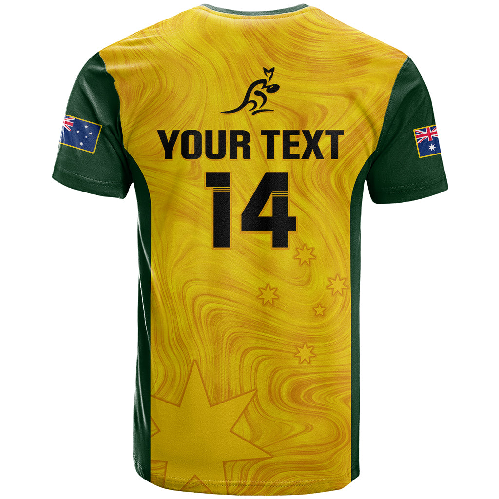 Personalised Australia Rugby T-Shirt Go Wallaroos Pacific Simple Version Graphic Tee