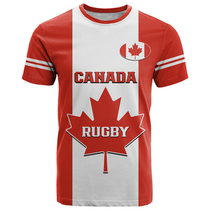 Canada Rugby T-Shirt Go Canucks Maple Leaf Pacific Graphic Tee
