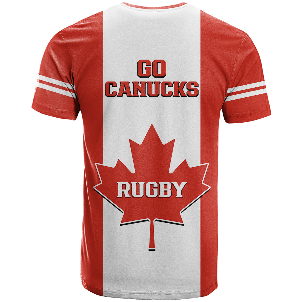 Canada Rugby T-Shirt Go Canucks Maple Leaf Pacific Graphic Tee
