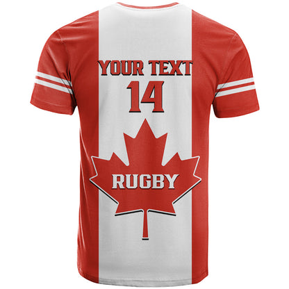 Personalised Canada Rugby T-Shirt Go Canucks Maple Leaf Pacific Graphic Tee