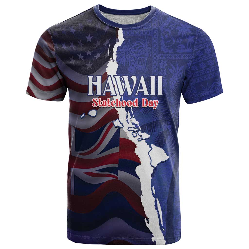 Personalized Hawaii Statehood Day T-Shirt 66th Anniversary Graphic Tee
