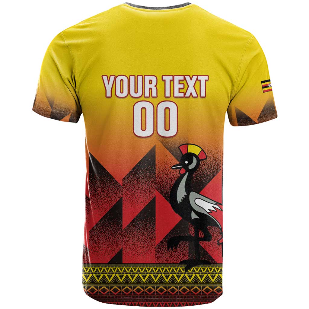 Uganda Basketball Custom T-Shirt Come On Silverbacks African Pattern Graphic Tee