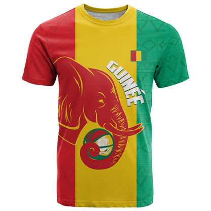 Guinea Basketball Custom T-Shirt Syli Nationale African Pattern Graphic Tee