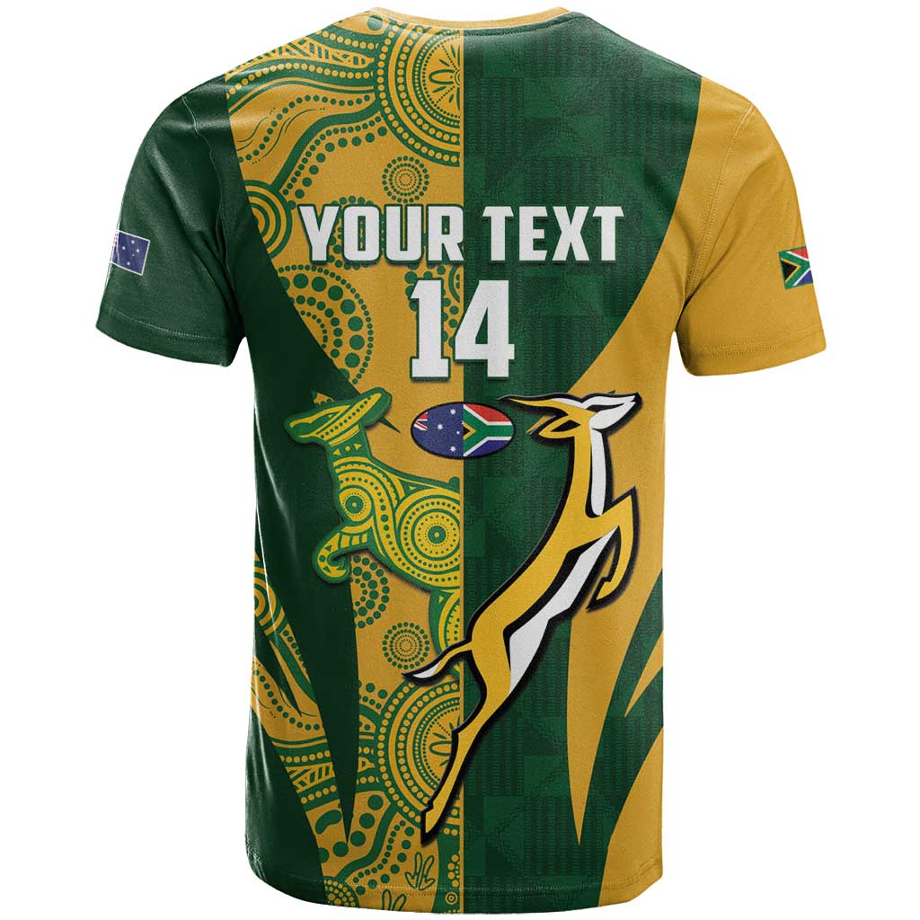 South Africa Australia Rugby Custom T-Shirt Springboks Wallabies Together Graphic Tee