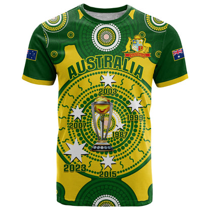 Australia Cricket T-Shirt World Cup 6th Champions Trophy National Color Graphic Tee