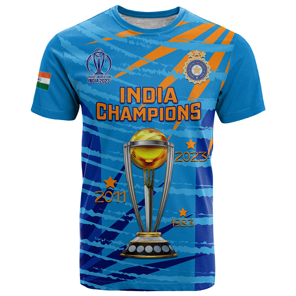 Custom India Cricket T-Shirt World Cup 3rd Champions Proud Graphic Tee