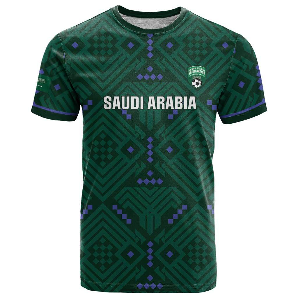 Custom Saudi Arabia Football T-Shirt 2026 Arabian Falcons Sporty Version Graphic Tee