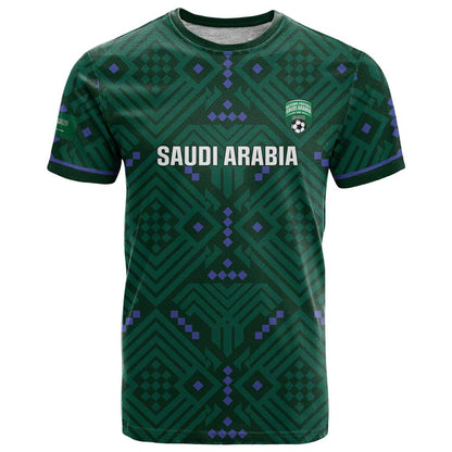 Custom Saudi Arabia Football T-Shirt 2026 Arabian Falcons Sporty Version Graphic Tee