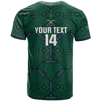Custom Saudi Arabia Football T-Shirt 2026 Arabian Falcons Sporty Version Graphic Tee