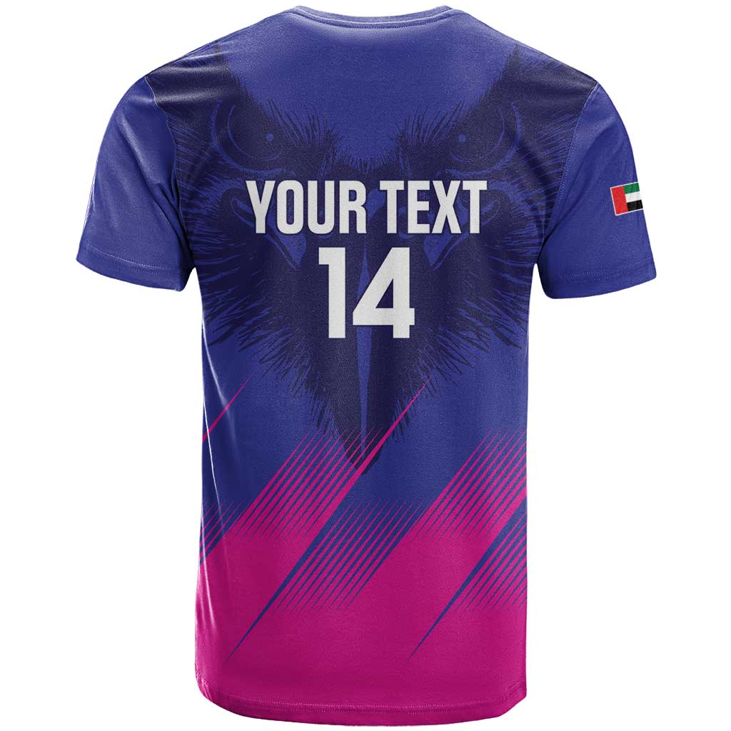 Custom UAE Cricket T-Shirt Go Champions United Arab Emirates Falcon Graphic Tee