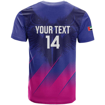 Custom UAE Cricket T-Shirt Go Champions United Arab Emirates Falcon Graphic Tee