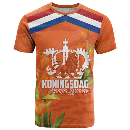 Koningsdag Netherlands King's Day T-Shirt Oranje Boven Holland Tulips Graphic Tee