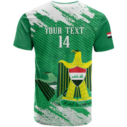 Iraq Football Custom T-Shirt Come On Lions of Mesopotamia Graphic Tee