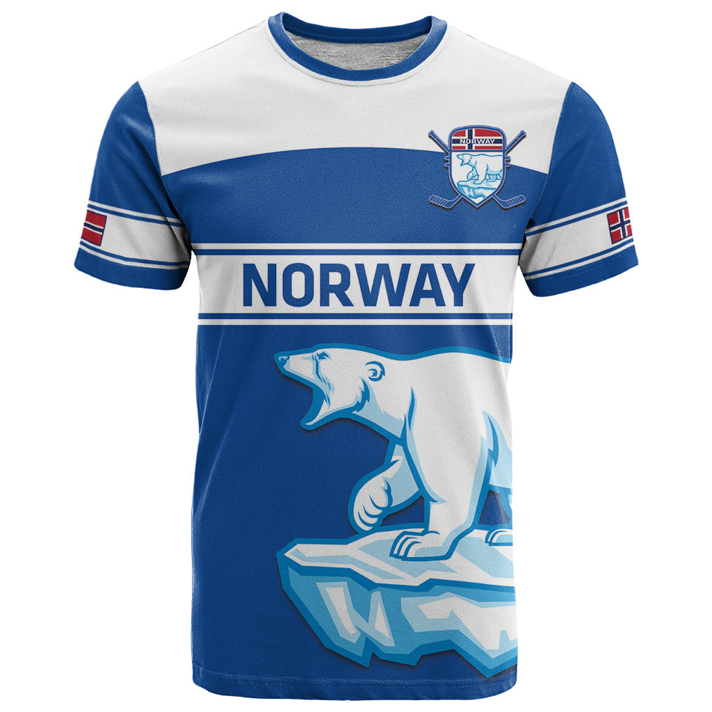 Custom Norway Hockey T-Shirt Go Norge Polar Graphic Tee