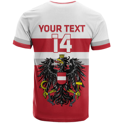 Custom Austria Hockey T-Shirt Go Osterreich Eagles Graphic Tee