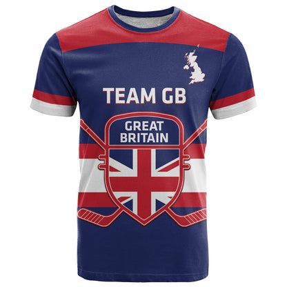 Custom Great Britain Hockey T-Shirt Go GB Team Graphic Tee