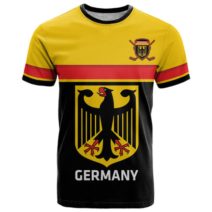 Custom Germany Hockey T-Shirt Go German Bearers of the Eagle Graphic Tee
