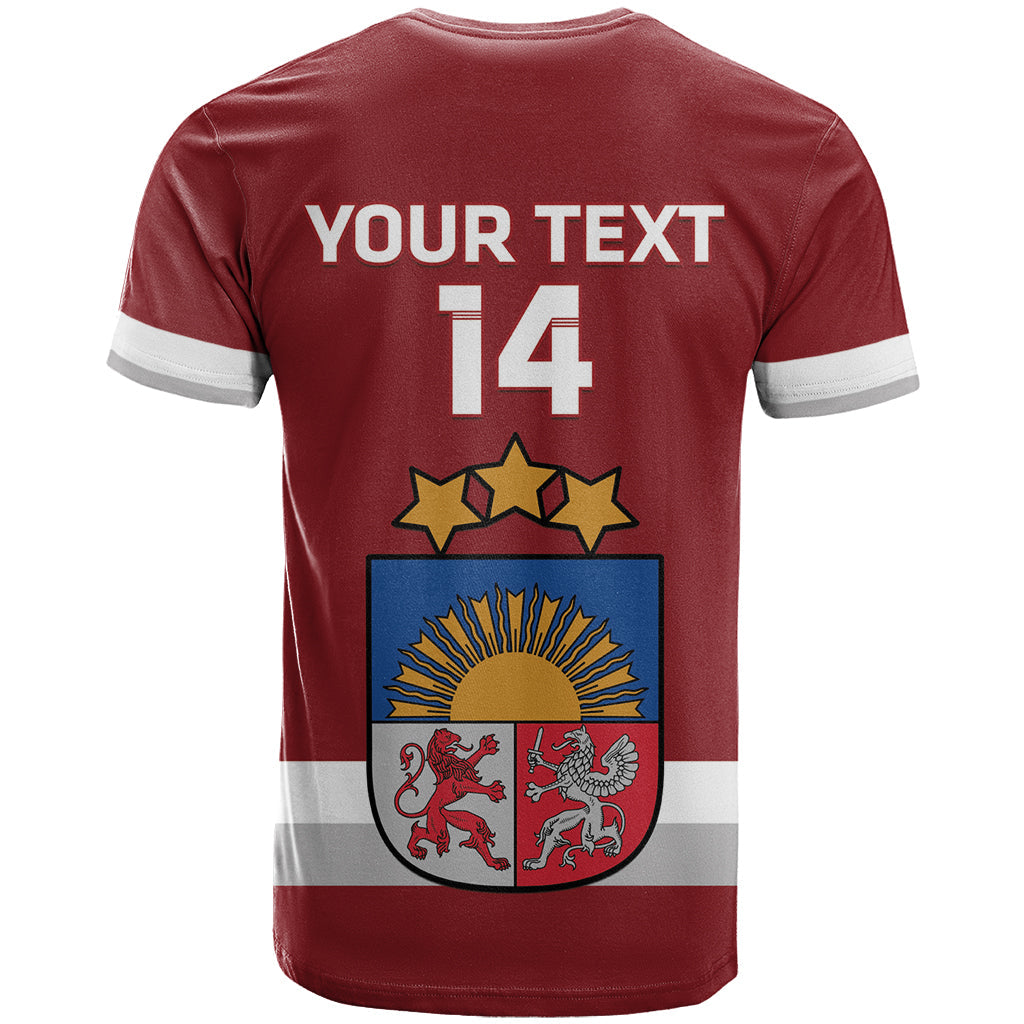 Custom Latvia Hockey T-Shirt 2024 Go Latvija Graphic Tee