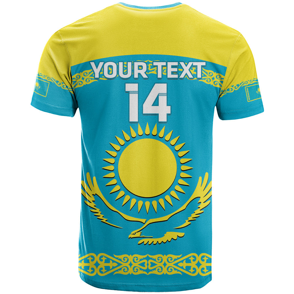 Custom Kazakhstan Hockey T-Shirt 2024 Go Kazakh Graphic Tee