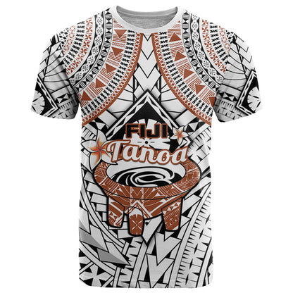 Fiji Tanoa T-Shirt Kava Bowl Fijian Tapa Brown Pattern Graphic Tee