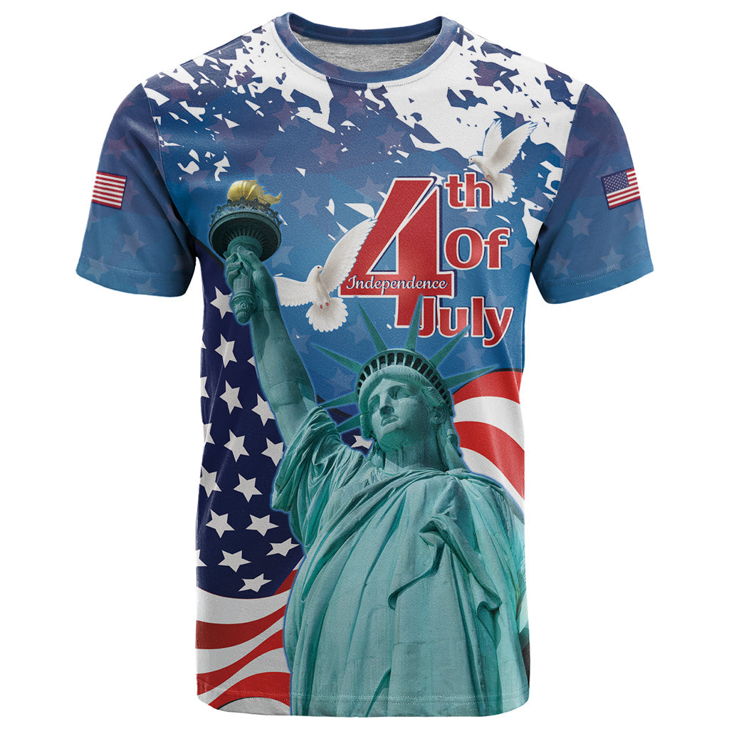 United States 4th Of July T-Shirt USA Statue of Liberty Proud Graphic Tee