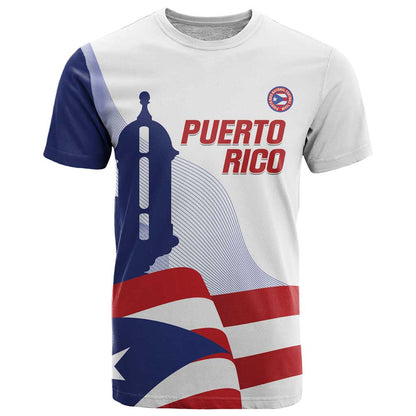 Custom Puerto Rico Football T-Shirt Vamos Los Boricuas Graphic Tee