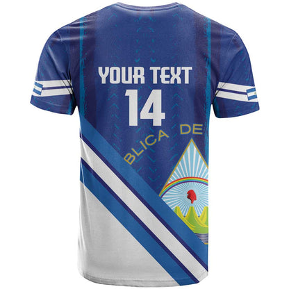 Custom Nicaragua Football T-Shirt Vamos Los Pinoleros Graphic Tee