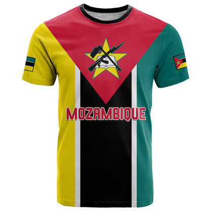 Personalised Mozambique T-Shirt Muzambhiki Flag Style Graphic Tee