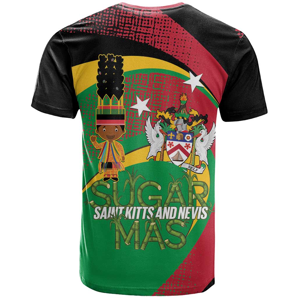 St Kitts and Nevis Sugar Mas T-Shirt Caribbean Masquerade Flag Color Graphic Tee