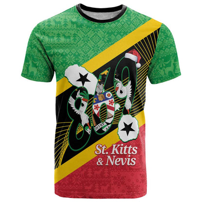 St Kitts and Nevis Christmas T-Shirt 869 Proud With Map Graphic Tee