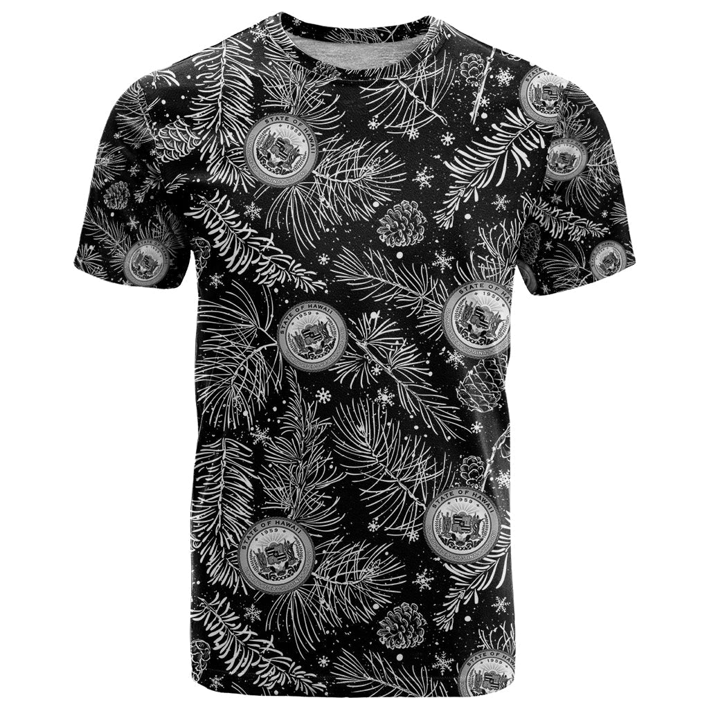 Hawaii Christmas T-Shirt Tropical Style With Coat Of Arms Graphic Tee