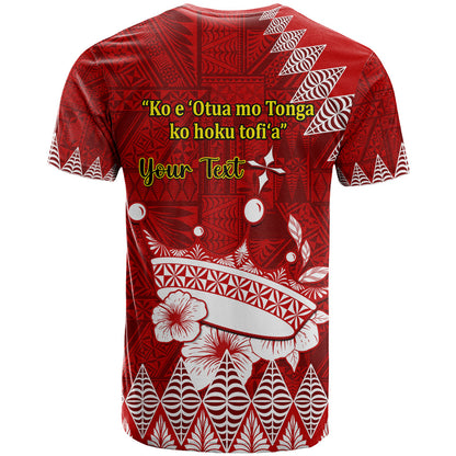 Personalised Tonga King Tupou I Day T-Shirt Tongan Ngatu Pattern With Crown Graphic Tee