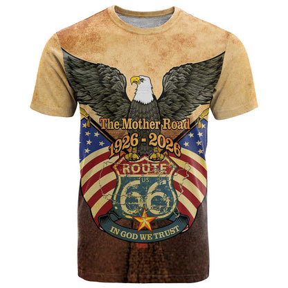 Route 66 Highway United States T-Shirt Mother Road Happy 100th Anniversary Proud Graphic Tee