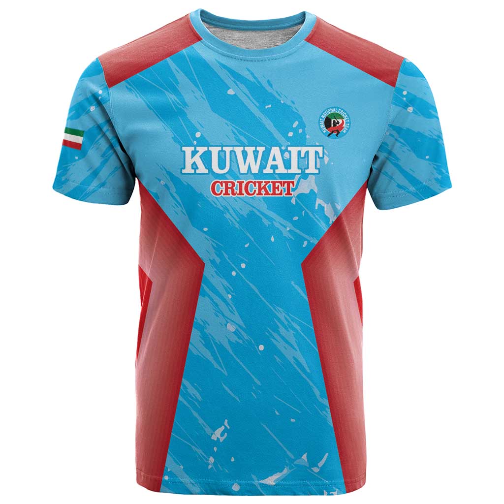 Custom Kuwait Cricket T-Shirt Go Champions Grunge Style Graphic Tee