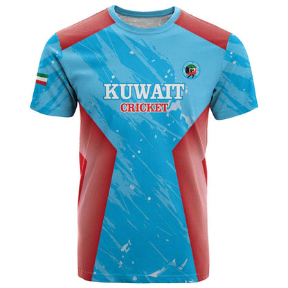 Custom Kuwait Cricket T-Shirt Go Champions Grunge Style Graphic Tee