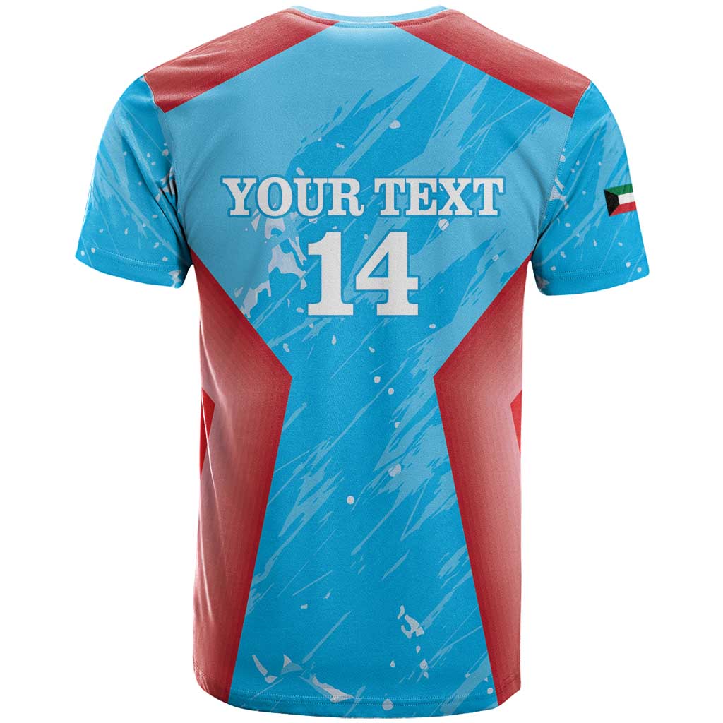 Custom Kuwait Cricket T-Shirt Go Champions Grunge Style Graphic Tee