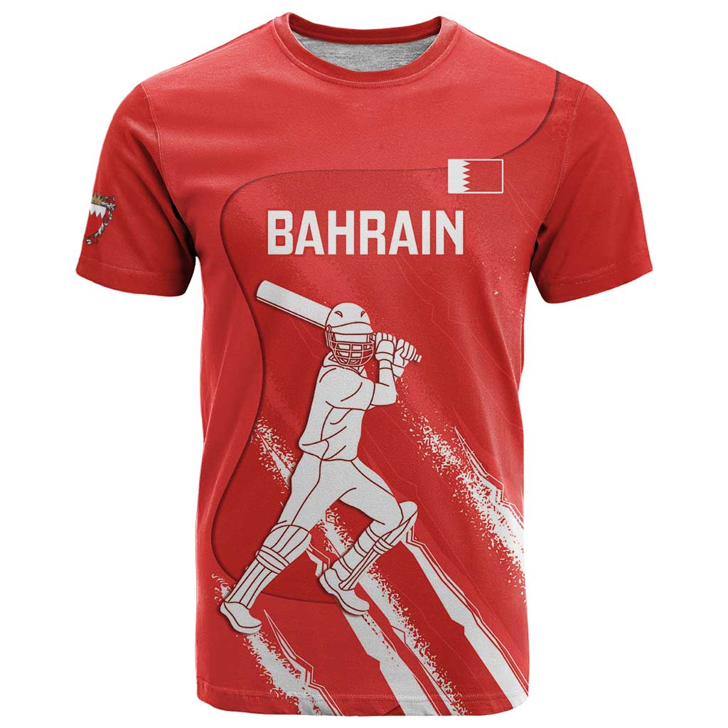 Custom Bahrain Cricket T-Shirt Go Champions Grunge Style Graphic Tee