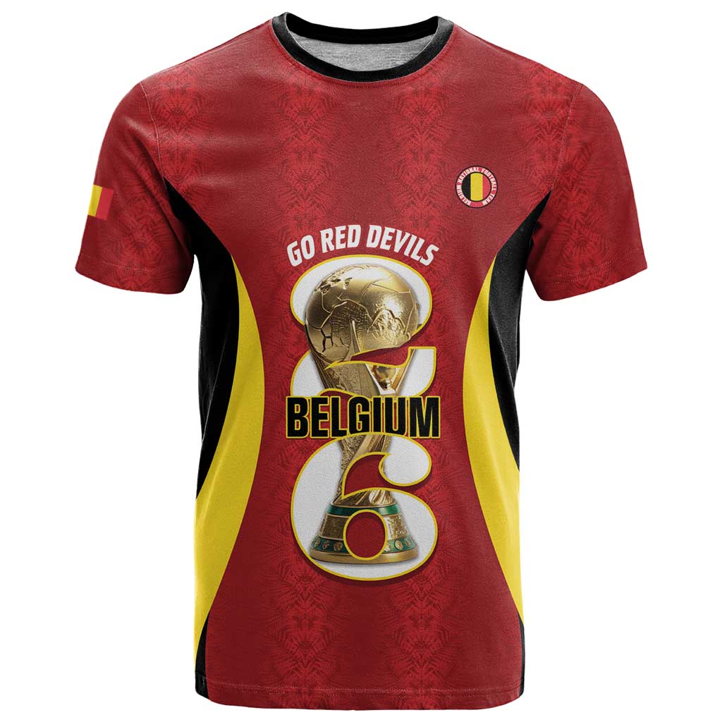 Custom Belgium Football T-Shirt 2026 Go De Rode Duivels Graphic Tee