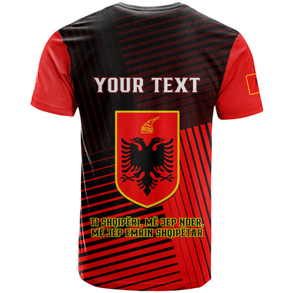 Personalised Albania T-Shirt Coat Of Arms Dynamic Style Graphic Tee