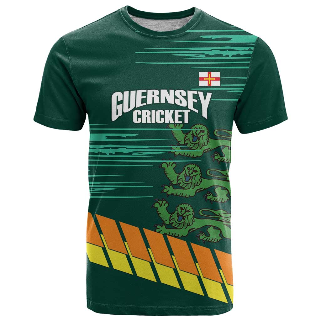 Custom Guernsey Cricket T-Shirt Go Champions Graphic Tee