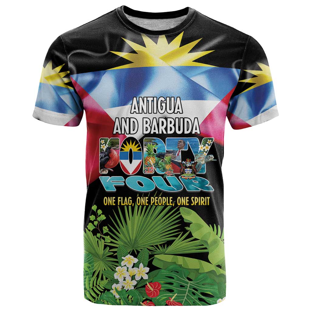 Antigua and Barbuda Independence Day T-Shirt 44th Anniversary One Flag One People One Spirit Graphic Tee