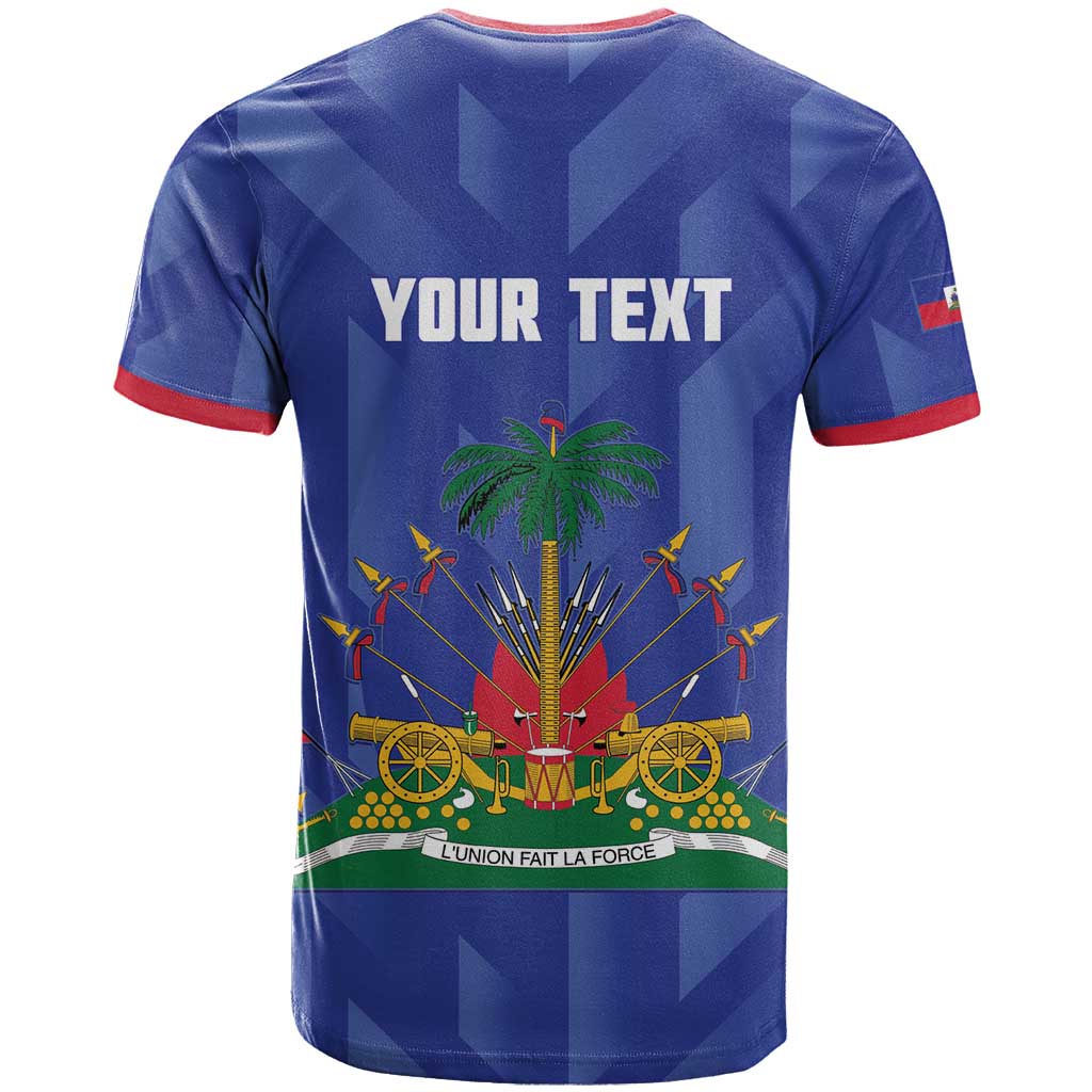 Personalized Haiti Football T-Shirt Les Grenadiers Made History Once Again Blue Color Graphic Tee