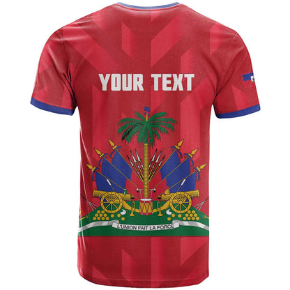 Personalized Haiti Football T-Shirt Les Grenadiers Made History Once Again Red Color Graphic Tee