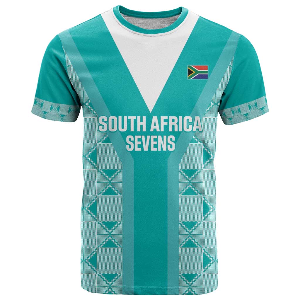 Custom South Africa Rugby T-Shirt Go Champions Springboks - Teal Version Graphic Tee