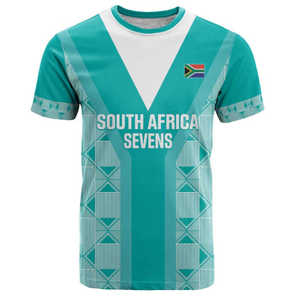 Custom South Africa Rugby T-Shirt Go Champions Springboks - Teal Version Graphic Tee